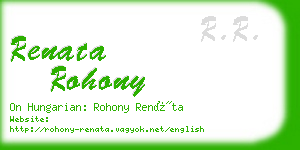 renata rohony business card